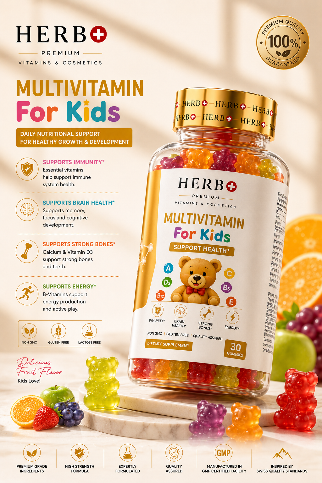 Multivitamin-Fruchtgummis für Kinder